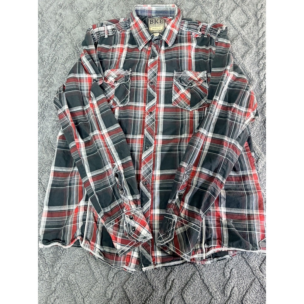BKE Mens Large Slim Fit Button Down